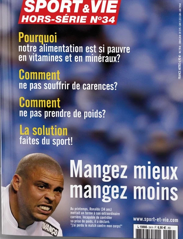 Couverture Sport & Vie hors-série n° 34 — Manger mieux – Manger moins