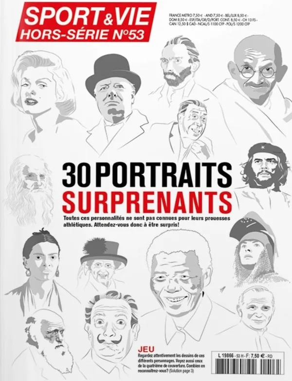 Couverture Sport & Vie hors-série n° 53 — 30 portraits surprenants!