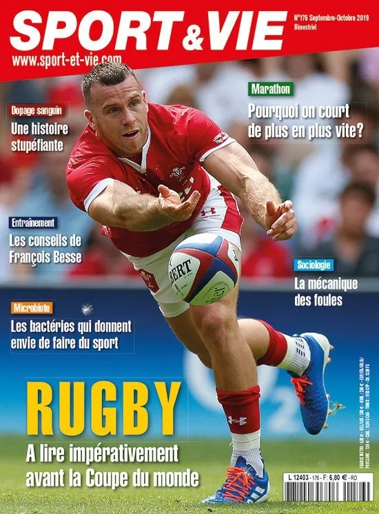 Couverture Sport & Vie n° 176 — Rugby, à lire impérativement avant la Coupe du monde