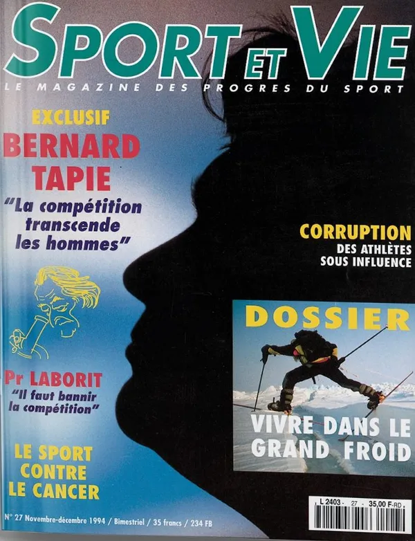 Couverture Sport & Vie n° 27 — B. Tapie La compétition transcende les hommes